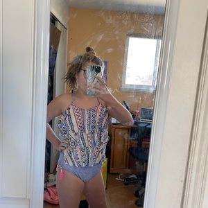 Jc penny! Two piece cross body back swim suit!